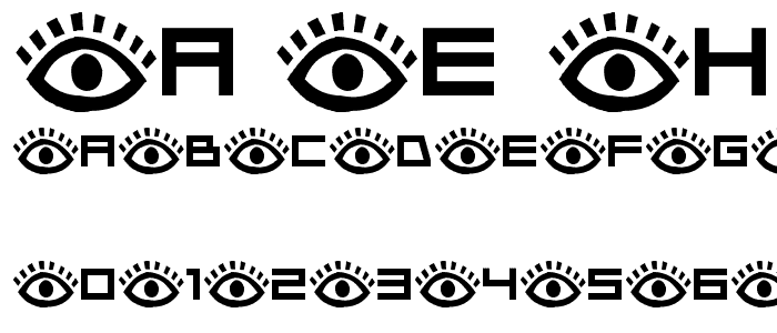 AEZ eyes have it font